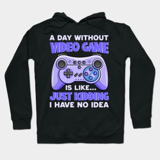 A Day Without Video Games Is Like Just Kidding I Have No Idea Hoodie